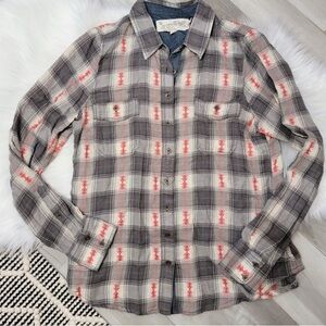 Adventura Organic Cotton Button Down Women’s L Western Rodeo Festival